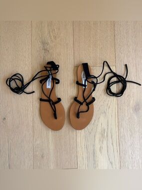STEVE MADDEN LACE UP GLADIATOR SANDALS